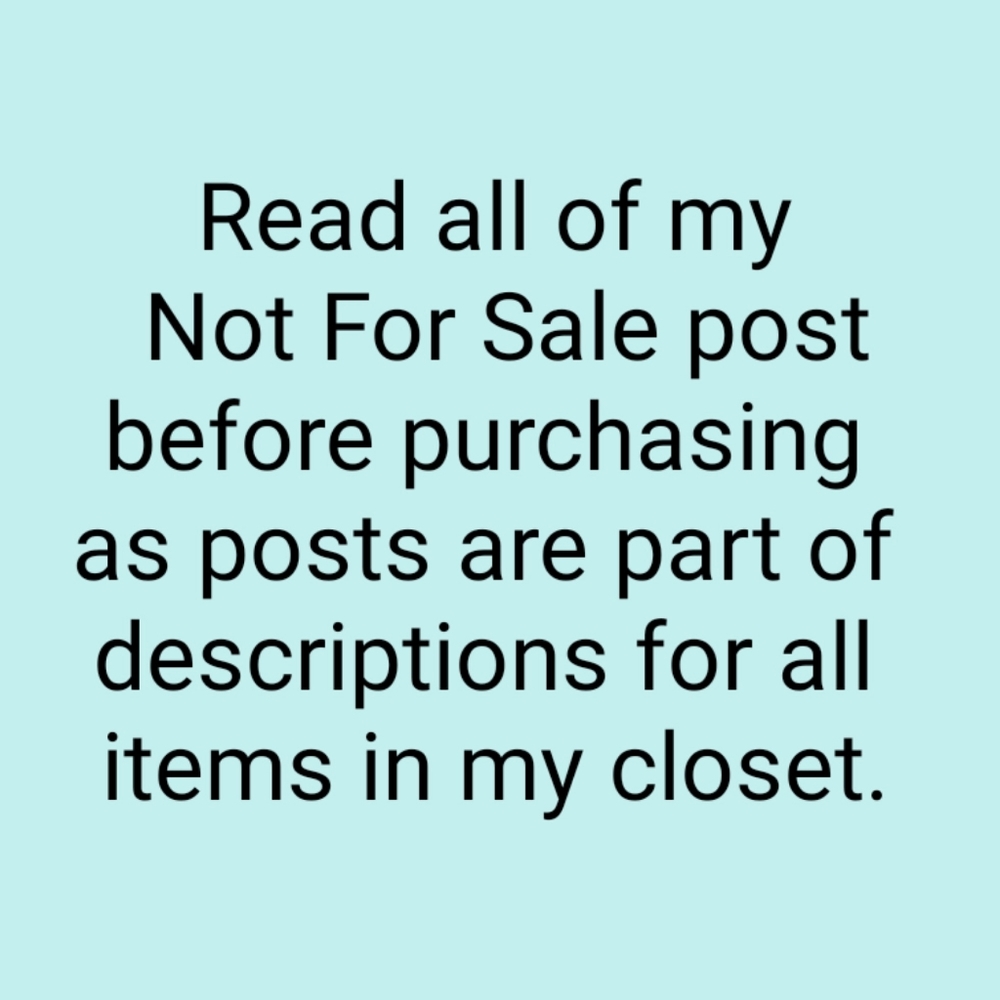 PLEASE READ BEFORE PURCHASING ANY ITEMS Descriptions of All items in my closet.